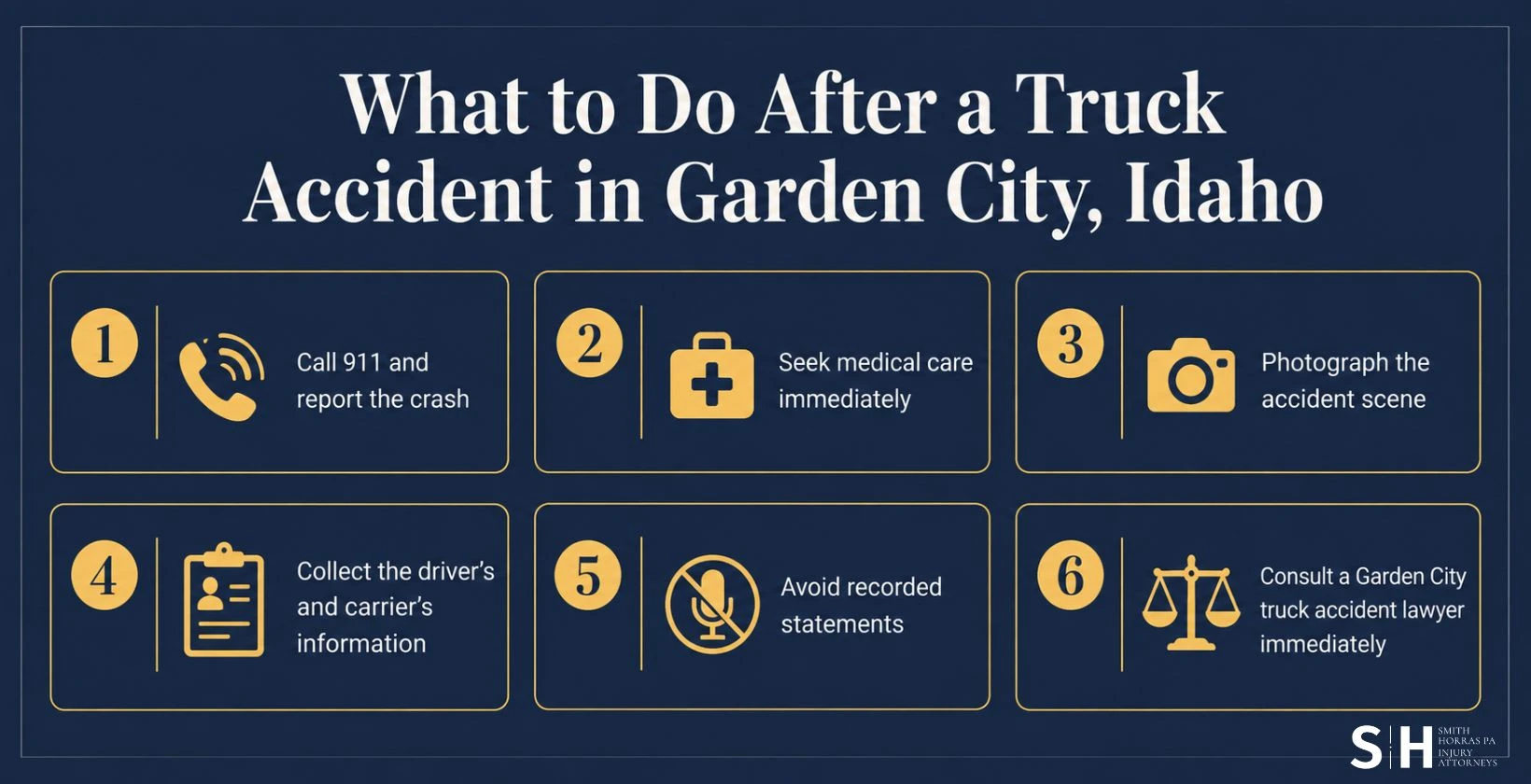 What to Do After a Truck Accident in Garden City, Idaho