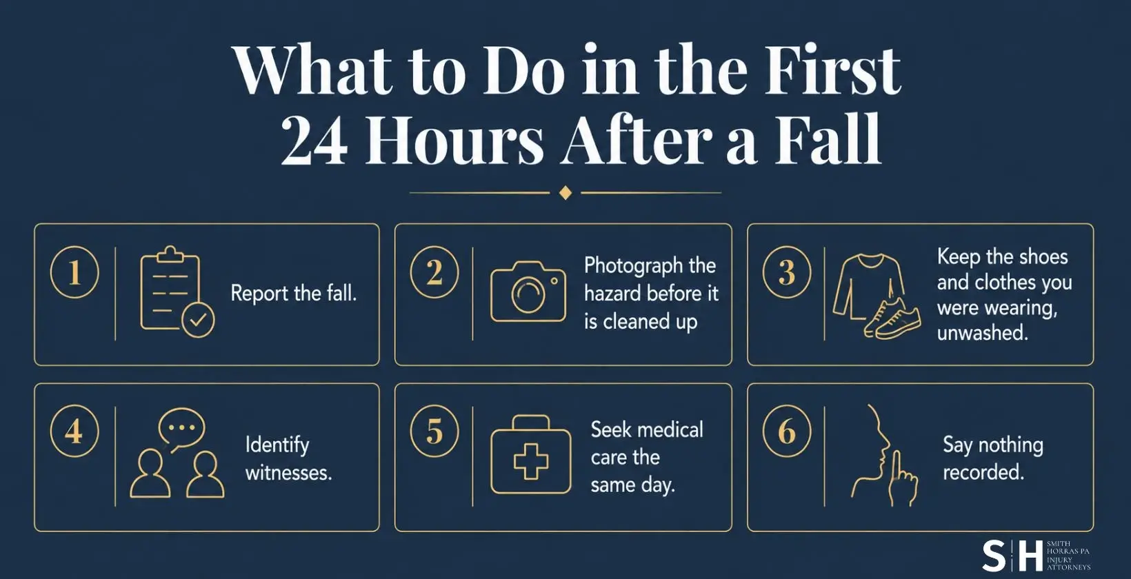 What to do in the first 24 hours after a fall