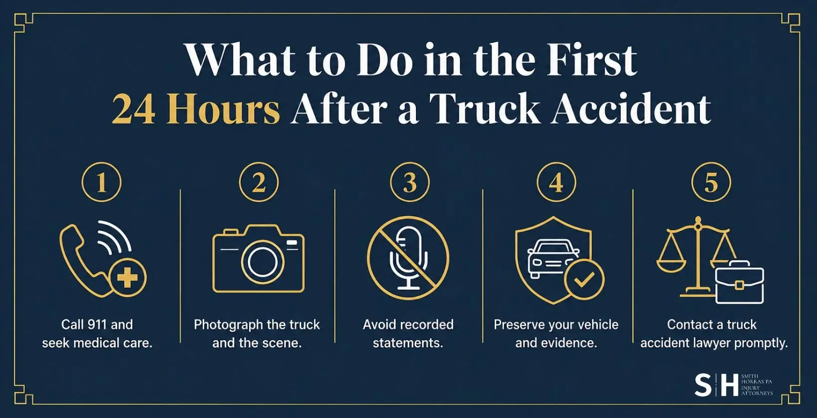 What to do in the first 24 hours after a truck accident